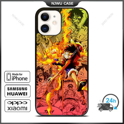 1Piece Luffy Fire Punch Phone Case for iPhone 14 Pro Max / iPhone 13 Pro Max / iPhone 12 Pro Max / XS Max / Samsung Galaxy Note 10 Plus / S22 Ultra / S21 Plus Anti-fall Protective Case Cover