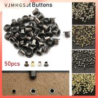 VJMHGS 50pcs 1.5/2.0/2.5MM เสื้อผ้ารองเท้า Mini Ultra-small หัวเข็มขัด อุปกรณ์เสริมกระเป๋าตุ๊กตา ปุ่มตาไก่โลหะ หัวเข็มขัดตุ๊กตา DIY