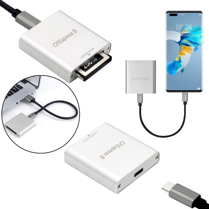 เครื่องอ่านการ์ด-cfexpress-ประเภท-b-แบบเครื่องอ่านการ์ดยูเอสบี-usb3-1-gen2การ์ด10gbp-ประเภท-c-อะแดปเตอร์เมมโมรี่การ์ด-slr-อุปกรณ์เสริมสำหรับแล็ปท็อป-feona