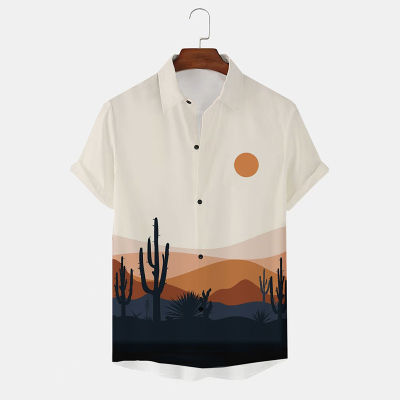 [Perfectly] ChArmkpR Mens Beachwear Casual Print Button Up Short Sleeve Shirts