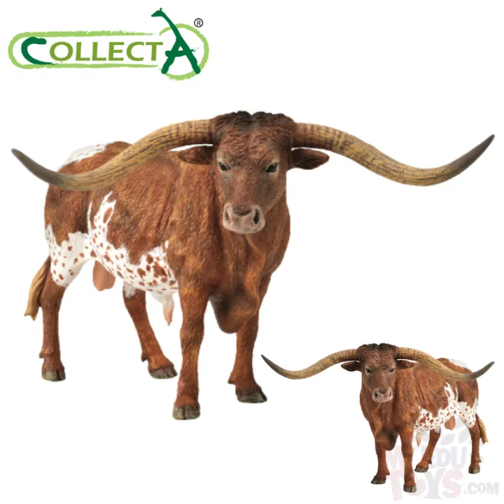 CollectA Texas Longhorn Bull 88925 Farm animal toy Cow figurine ...