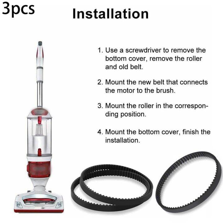 3* Belt Replacement For SharkRotator Pro LiftAway Vacuum NV500 Series
