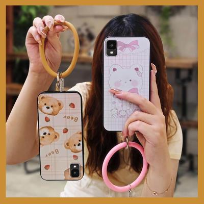 ring trend Phone Case For TCL 30Z/30LE/T602DL solid color The New cute taste creative Back Cover funny simple couple
