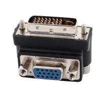 VGA Female To DVI 24+5 Male Right Angle 90 Degree Adapter Converter