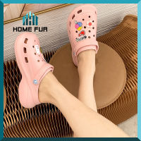 Home Fur : รองเท้าแตะผู้หญิง แบบสวม รองเท้าหัวโตสไตล์เกาหลี รองเท้าลำลอง รองเท้าแตะมินิมอล นุ่ม ใส่สบาย ลายน่ารัก