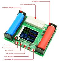 Crossmime ตะกั่วกรด Type-C Port Li-ion LCD แสดงผลแบบดิจิตอลโมดูลเครื่องตรวจจับพลังงานแบตเตอรี่18650เครื่องทดสอบแบตเตอรี่เครื่องวัดพลังงานกระแสไฟฟ้าพร้อมหน้าจอทดสอบความจุของแบตเตอรี่