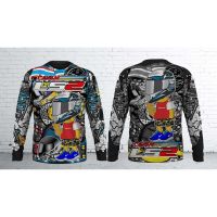 [In stock] 2023 design sleeve, sublimation long full print, thailook design, thailand design,028,ls2 blackmotorcycle jersey cycling jersey long shirt，Contact the seller for personalized customization of the name