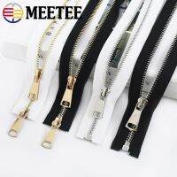 ∈ Meetee 5 60-150cm Metal Zipper Open End Single/Double Sliders Long Zipper Clothes Down Jacket Coat Zip DIY Sewing Accessories