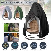 【lz】▨  Black Patio Egg Swing Cover com Zipper Capa contra poeira Estojo protetor Cadeira suspensa ao ar livre Impermeável