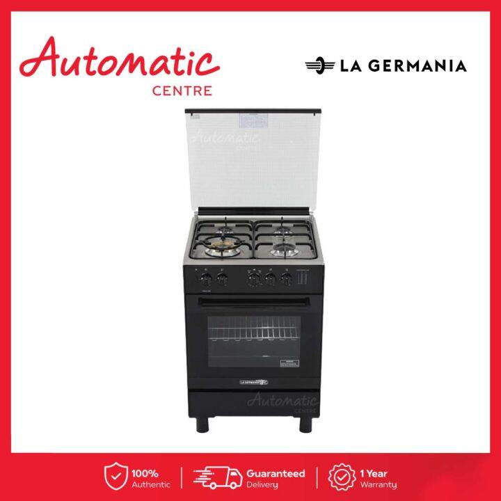 La Germania FS640 30B 60cm Cooking Range 4Gas Burner 63 Liters with Gas Thermostat Oven, Oven