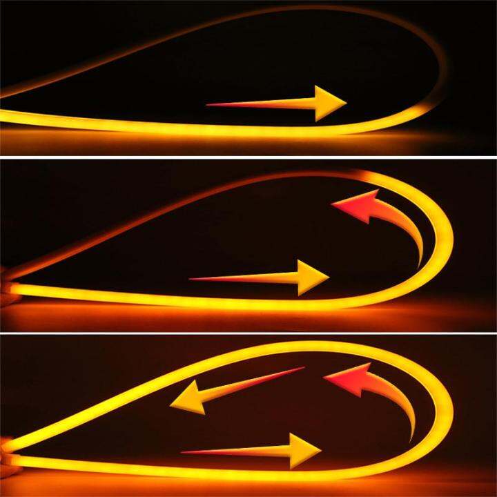 2ชิ้นไฟแถบไฟ-led-รถ60ซม-แท่งไฟวิ่งกลางวัน12v-เลี้ยวสัญญาณไฟซิลิโคนที่ยืดหยุ่นสีขาว-เหลืองเหมาะสำหรับฮุนไดโซนาต้าคูเป้-elantra-tucson-โรเฮน-equus-azera-veracruz-santafe