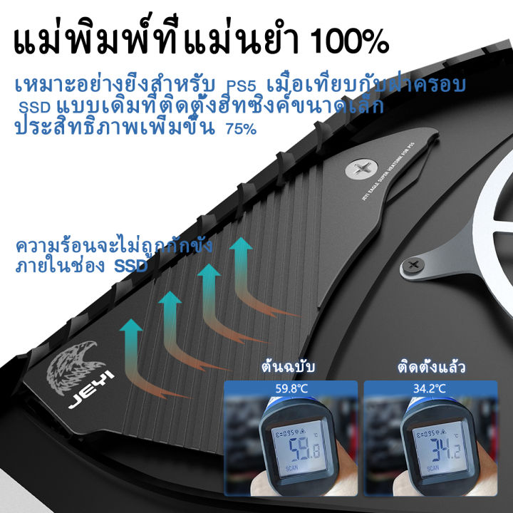 jeyi-ฮีทซิงค์-ps5-ssd-โซลิดสเตทไดรฟ์-m-2ความร้อน-nvme-สำหรับ-playstation-5พร้อมแผ่นความร้อนซิลิโคน-eagle