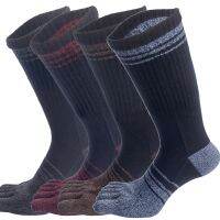 【jw】✹✹♧  Mens Tube Five Fingers Socks Fashion Cotton Thick Warm Mid-Calf Compression Toe calcetines skarpetki