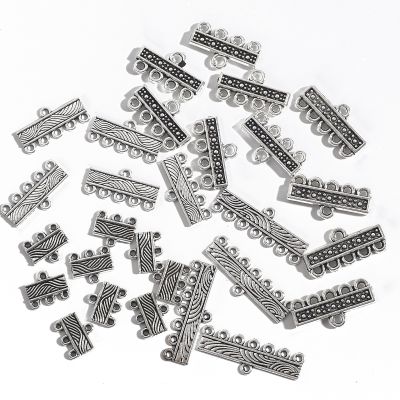 【YF】 Ancient Plated Charms Suprimentos de Conector Pingente para Colar Brincos Acessórios 3-6Holes 10Pcs 10-30mm