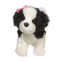 ตุ๊กตานิ่ม Douglas ลูกสุนัขชิสุห์ พูฟี่ สีขาวดำ Poofy Black &amp; White Shih-Tzu ขนาด 10 นิ้ว ดักลาส แบรนด์ดังจากอเมริกา มี มอก. มาตรฐานความปลอดภัย