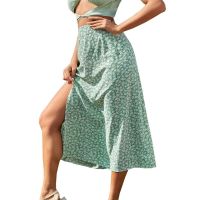 【CW】 Floral Skirt Split A line Hip Fashion Boho Skirts Ropa De Mujer Verano 2022