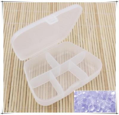 5 small plastic grid portable kit jewelry box Small jewelry box 5pcs / lot Free Shipping!