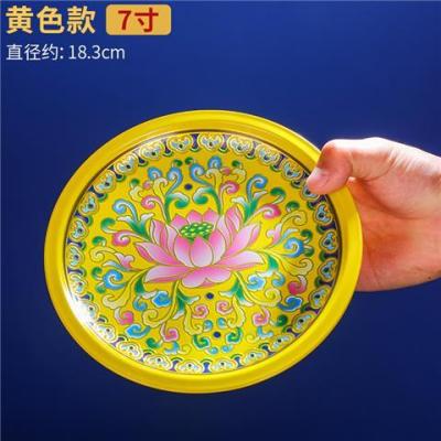 สำหรับผลไม้จาน Tang รูปแบบทาสีโลหะผสม Tribute แผ่นสำหรับพระพุทธรูปผลไม้ในครัวเรือนผลไม้บูชาแผ่นเครื่องประดับ