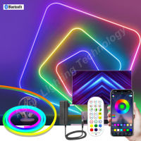 Dream Color RGBIC LED Neon Light 12V RGB เทปยืดหยุ่น IP67กันน้ำ Led Strip Tube Bluetooth App ควบคุมสำหรับตกแต่งห้องนอน