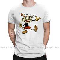 High Quality Men Cuphead Black T-Shirt Cuphead A Pure Cotton Shirt Tees Harajuku Tshirt