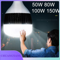 High Power หลอดไฟ Led E27 220V โคมไฟ LED 50/80/100/150W Lampada สำหรับโรงรถคลังสินค้าห้องทำงานโรงงานแอลอีดีซุปเปอร์สว่างไฟ