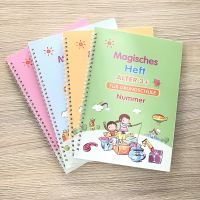 【cw】 4 Books/sets of Children 39;s Books Reusable Calligraphy Copybooks English Number Lettering Practice Copybooks 1