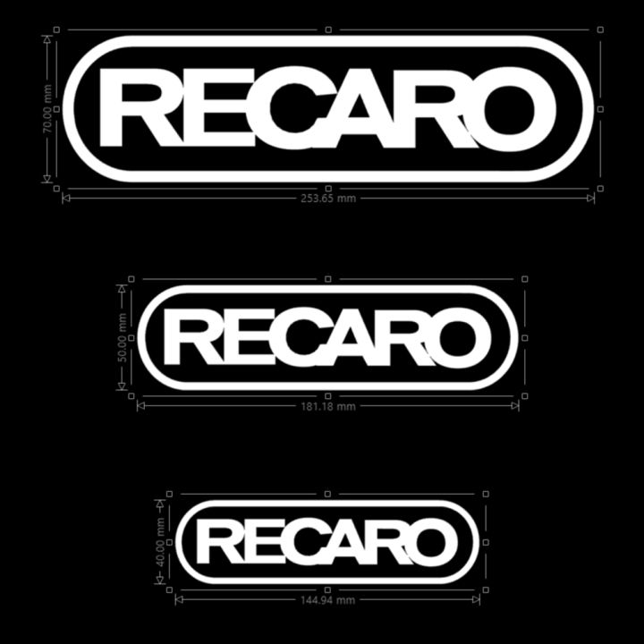 สติ๊กเกอร์ไดคัทติดรถยนต์-sticker-กันน้ำ-recaro