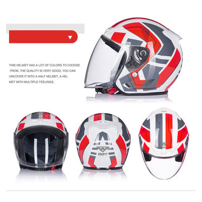 Motorcycle Helmet Casco Moto Motocross Off-road Helmet Double Lens Four Seasons Moto Racing Open Face Helmet