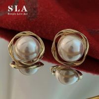 Vivienne Westwood HEMUU Pearl Earrings Feminine Retro Earrings High-end Light Luxury Exquisite Earrings 2022 New Trend