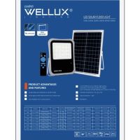 ไฟโซล่าเซลล์ ฟลัทไลท์ สว่าง12ชม. 50W 100W 200W 300W 400W 500W Wellux อย่างดี LED SOLAR โคมไฟ พลังงานแสงอาทิตย์