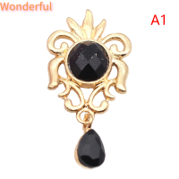 ?【Lowest price】Wonderful จี้หยดน้ำวินเทจทำมือด้วยโลหะคริสตัลตกแต่งผมด้านล่างแบนเครื่องประดับโลหะผสม