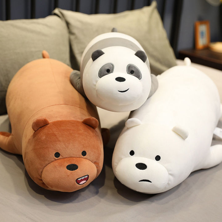 we-bare-bears-ตุ๊กตาหมีน้ำแข็งหมี-grizzly-panda-ตุ๊กตาของเล่นสามหมีเปลือยหุ่นการ์ตูนเบาะเครื่องประดับสำหรับเด็ก