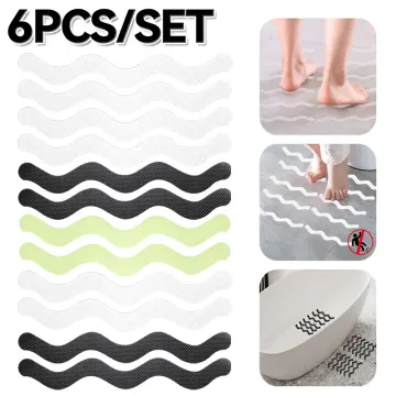 Bath Tub Safety Strips Shower Stickers Anti Slip Self-Adhesive Non Slip S  Shaped