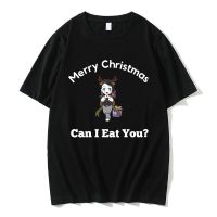 Lower Six Enmu Wishing You Merry Shristmas Can I Eat You T Shirt Japanese Anime Demon Slaye Graphic Tshirt Men Soft Tees