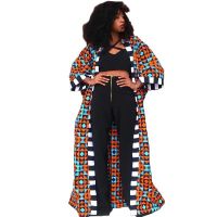 2022 New Plus Size Women S New Style Windbreaker African Ethnic Style Ladies Jacket Long Print