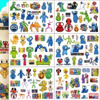 【NEW】 Rainbow Friends Tattoo Stickers for kids Blue Monster Toys Cute Cartoon Kawaii Anime Action Figure Children 39;s Christmas Gift