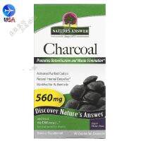 จุด American Natures Answer แคปซูลถ่านกัมมันต์บริสุทธิ์ Charcoal ทำความสะอาดลำไส้90แคปซูล