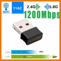 ?HOT SALE? MINI Wi-Fi USB Adapter 1200Mbps Dual Band 2.4 GHz/5 GHz Wireless/WIFI AC Adapter สำหรับ Windows XP/Vista/7/8/10 Mac ##สายชาร์จ แท็บเล็ต สมาร์ทโฟน หูฟัง เคส ลำโพง Wireless Bluetooth คอมพิวเตอร์ โทรศัพท์ USB ปลั๊ก เมาท์ HDMI