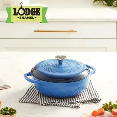 Lodge Blacklock Triple Seasoned Cast Iron 4 Quart Braiser with Lid -  075536850603