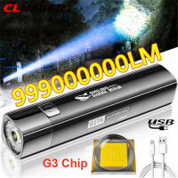 CL ไฟฉายพกพาแบบ2 In 1สว่างพิเศษ G3ไฟฉายโคมไฟกลางแจ้งยุทธวิธีไฟฉาย Led แบบชาร์จได้