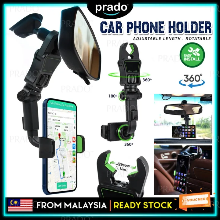 PRADO Malaysia 360 Degree Rotate Car Phone Holder Car Mirror Phone ...