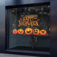 Halloween Decoration Stickers Glass Door Stickers Window Scene Stickers Kindergarten Bar Theater Layout Static Stickers 【OCT】