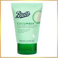 ส่งฟรี Boots Cucumber บู๊ทส์ คิวคัมเบอร์ มอยเจอร์ไรซิ่ง แฮนด์ แอนด์ เนล ครีม วิธ อโลเวร่า 100มล.