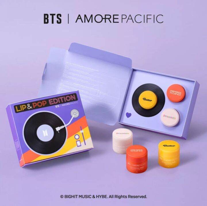 ใหม่ล่าสุด BTS Amore Pacific Lip Sleeping Mask & Pop Edition (8g.X3