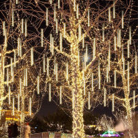 30cm 50cm Waterproof Meteor Shower Rain 8 10 Tube LED String Lights Outdoor Christmas Decoration for Garden Tree EU US Plug