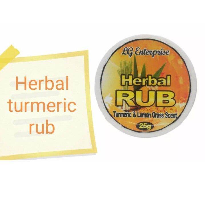 herbal turmeric rub luyang delaw, help relieve pain, ,headache ,muscle