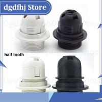 Dgdfhj Shop 5PC 250V 4A E27 Light Bulb Base Plastic Full half Screw Lamp Holder Pendant power Socket Lampshade Ring for E27 White Black