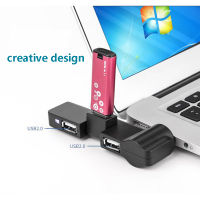 Hub Adapter USB Hub Mini USB 2.0 4-Port Splitter สำหรับ PC แล็ปท็อปโน้ตบุ๊คตัวรับสัญญาณอุปกรณ์ต่อพ่วงคอมพิวเตอร์อุปกรณ์เสริมความเร็วสูง