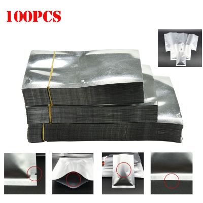 100PCS Aluminum Foil Mylar Bags Vacuum Sealer Food Storage Packages Pouches 8 Sizes