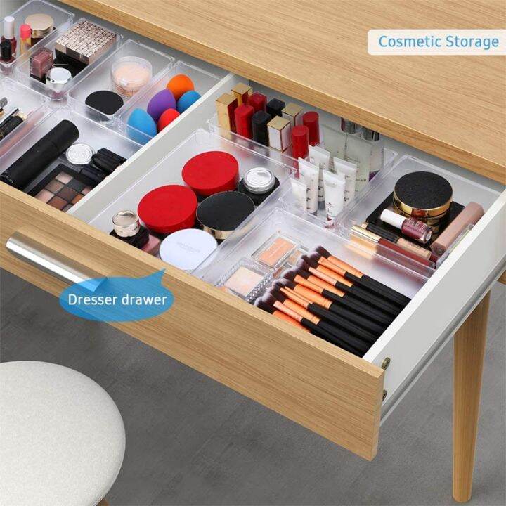 set-of-12-desk-drawer-organizer-trays-with-3-size-clear-plastic-storage-boxes-divider-make-up-organiser-for-office